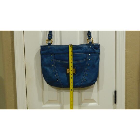 Maxx New York Signature Purse Handbag Blue Leather - Picture 7 of 10